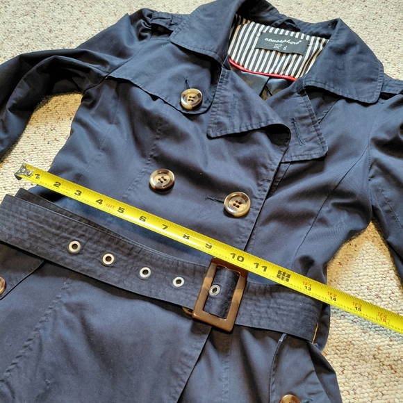 🌟Atmosphere Navy Blue Trench Coat Size S🌟 - Picture 12 of 16